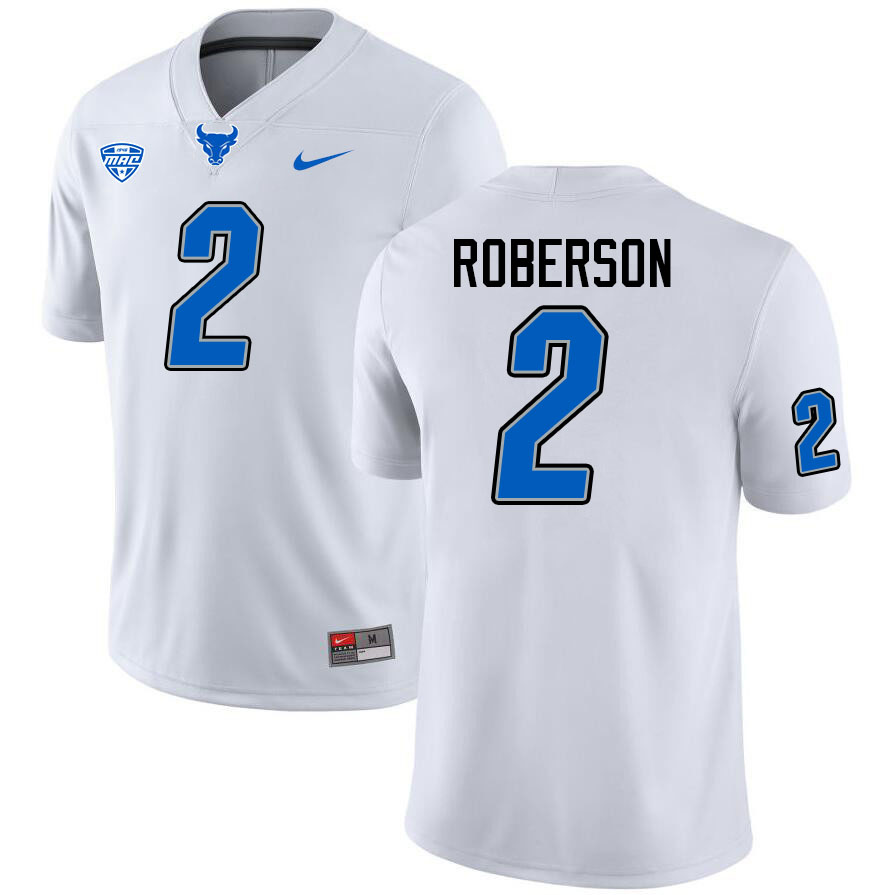 Ta'Quan Roberson UB Bulls Jersey,University Of Buffalo Bulls #2 Ta'Quan Roberson Jersey Youth-White